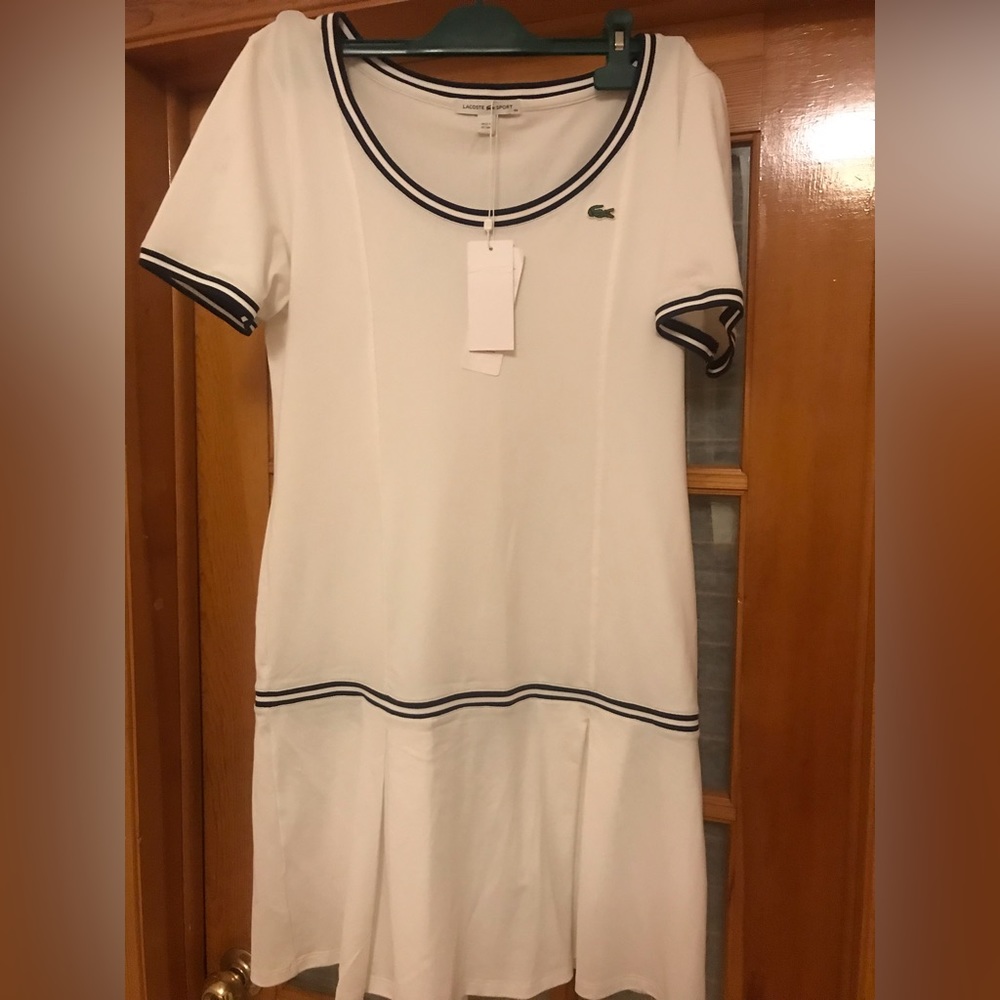 Lacoste new with tags white tennis sport dress size 44 which is like large